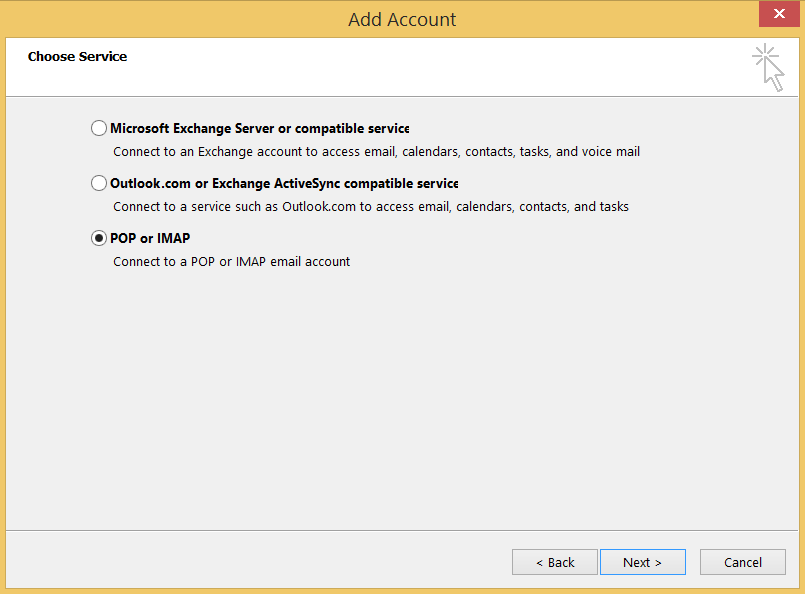 Outlook Setup Step 3