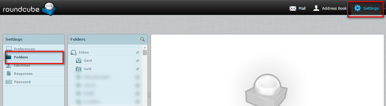 Webmail Empty Folder Step 2